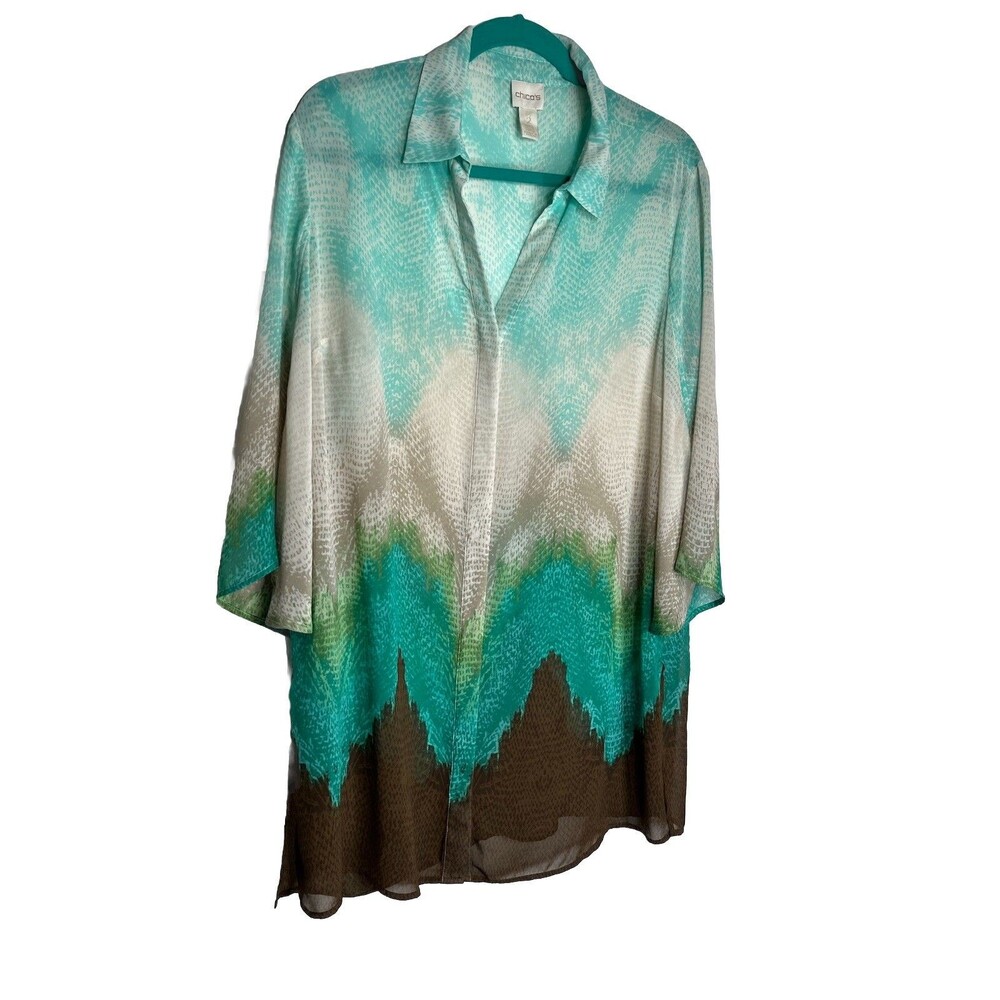 chicos size 2 Abstract Mountain Range Dye Print Sz 2 Large